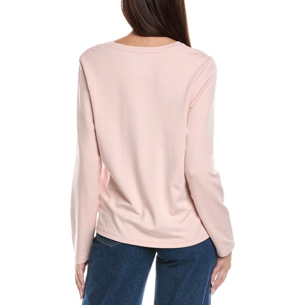 Majestic Filatures Womens French Terry Sweatshirt, Pink - Picture 2 of 3